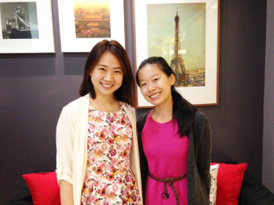 Khun Prima, a student of Chinese with her teacher